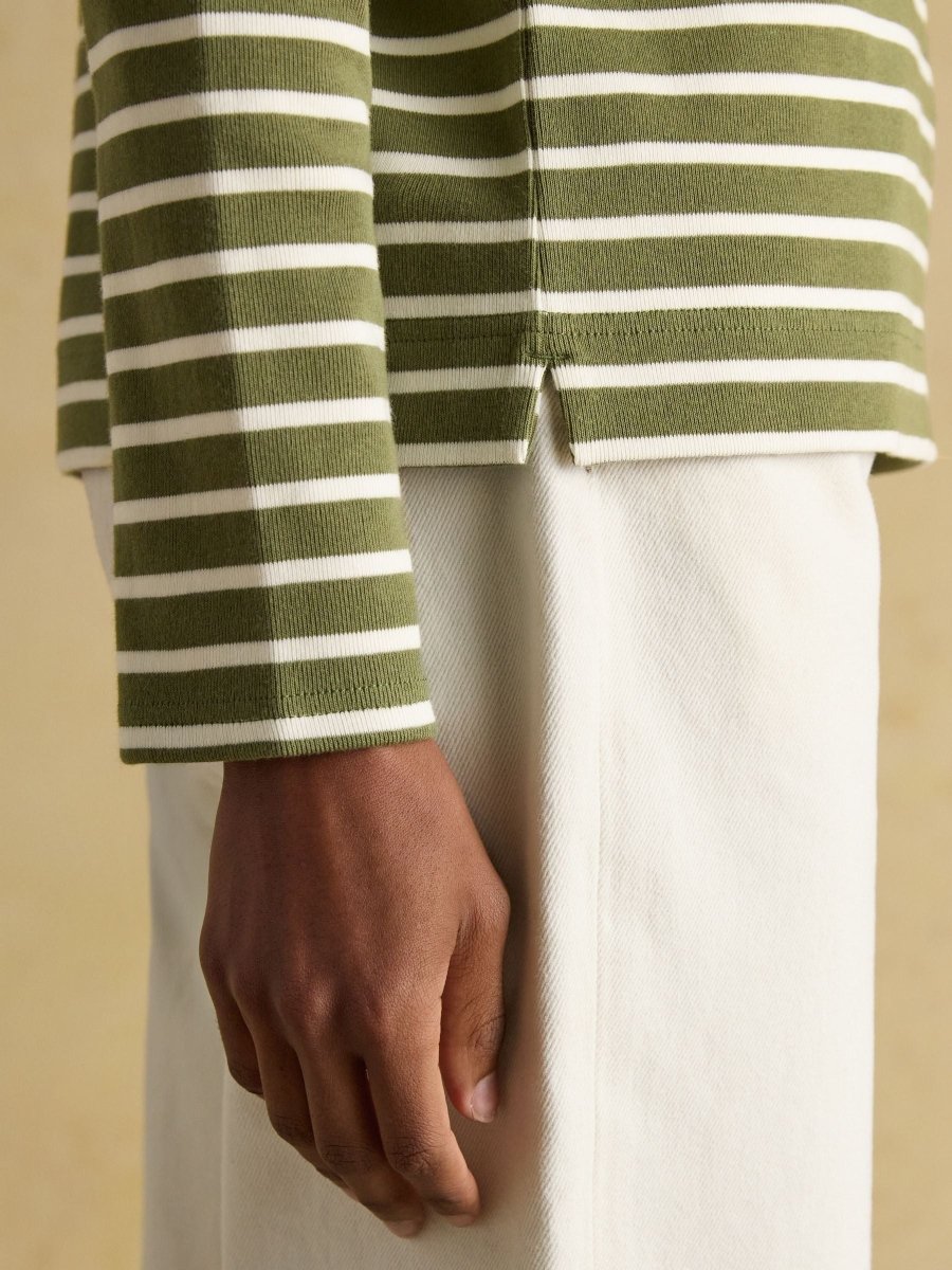 Harbour Green Boat Neck Breton Top - RUTHERFORD & Co