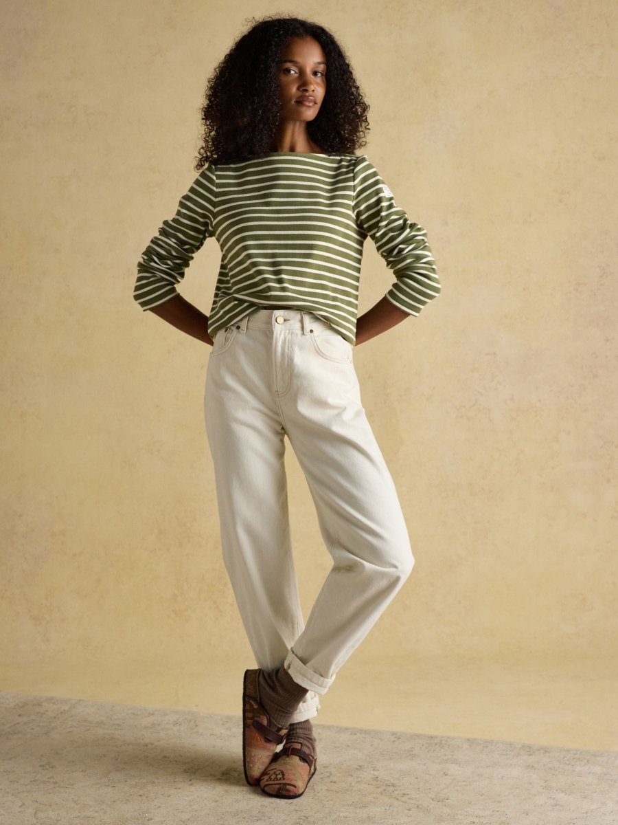 Harbour Green Boat Neck Breton Top - RUTHERFORD & Co