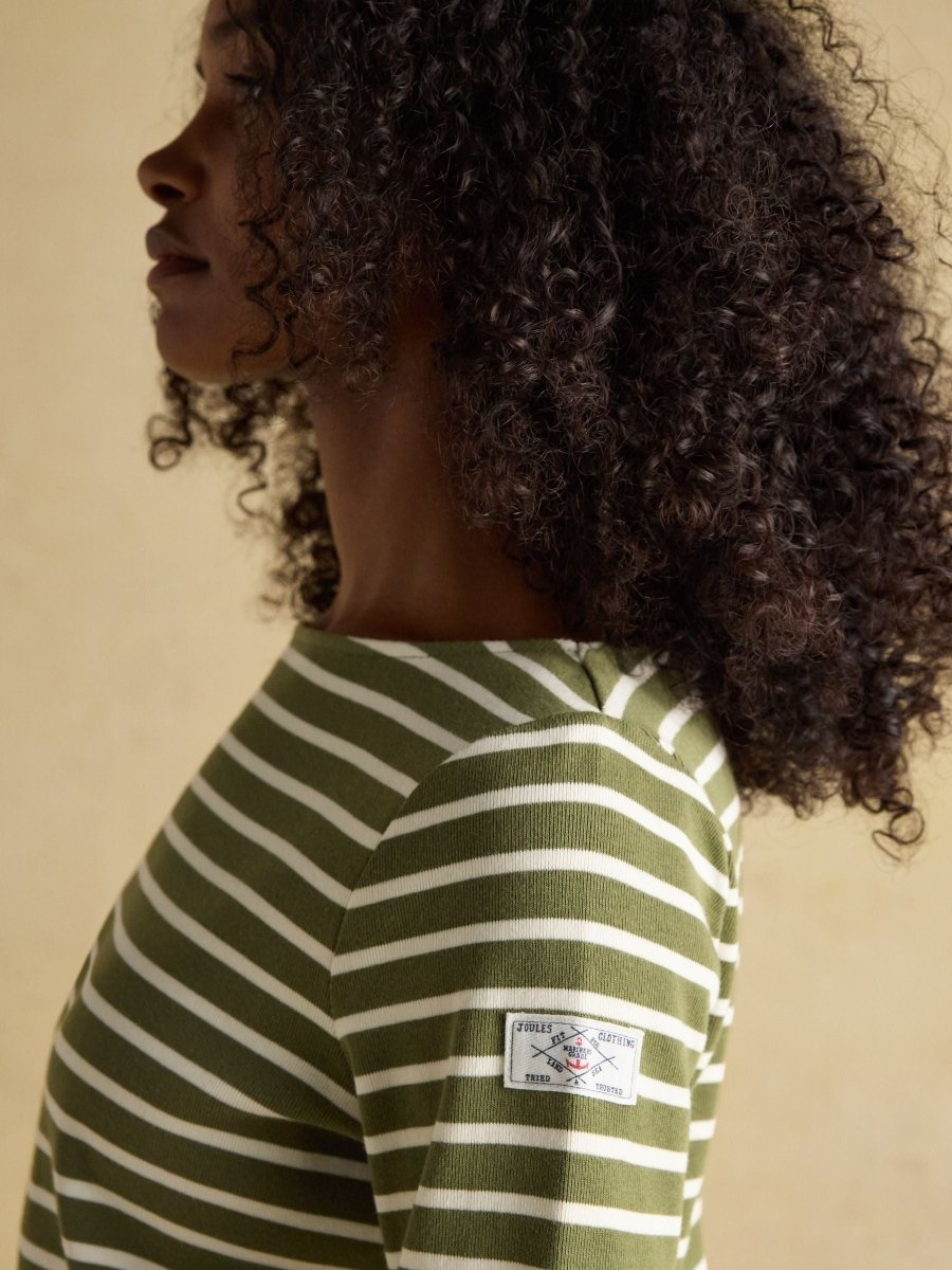 Harbour Green Boat Neck Breton Top - RUTHERFORD & Co