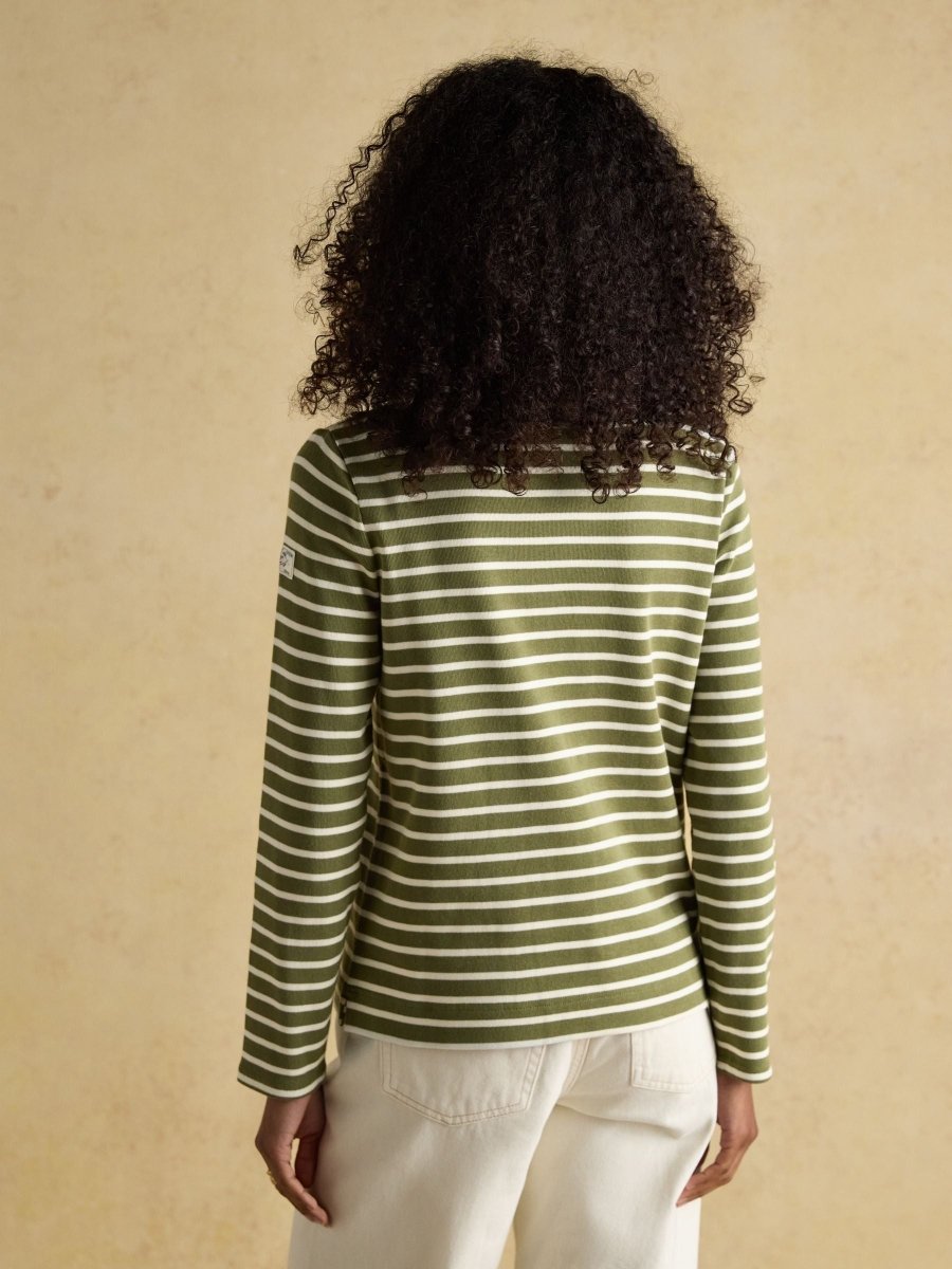 Harbour Green Boat Neck Breton Top - RUTHERFORD & Co