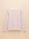 Harbour Lilac/White Boat Neck Breton Top - RUTHERFORD & Co
