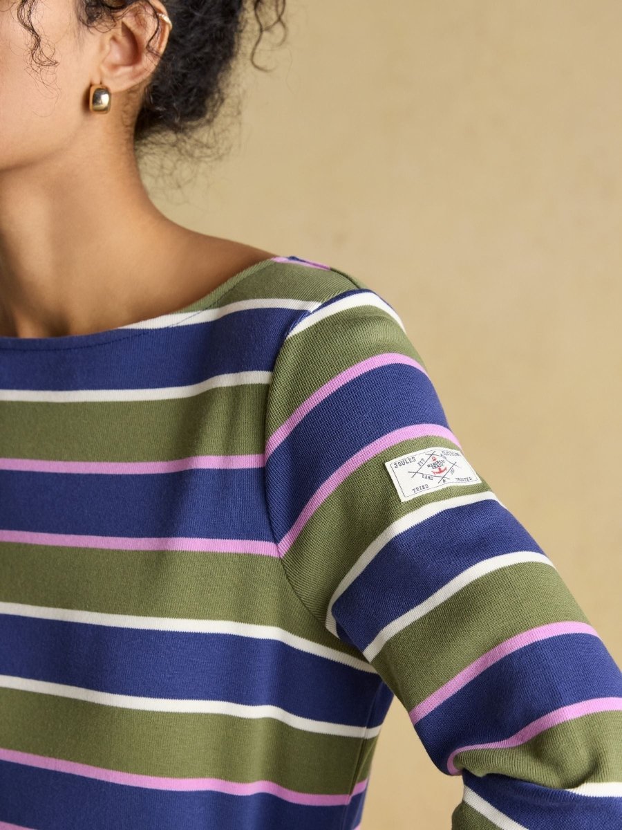 Harbour Multi Boat Neck 100% Cotton Breton Top - RUTHERFORD & Co
