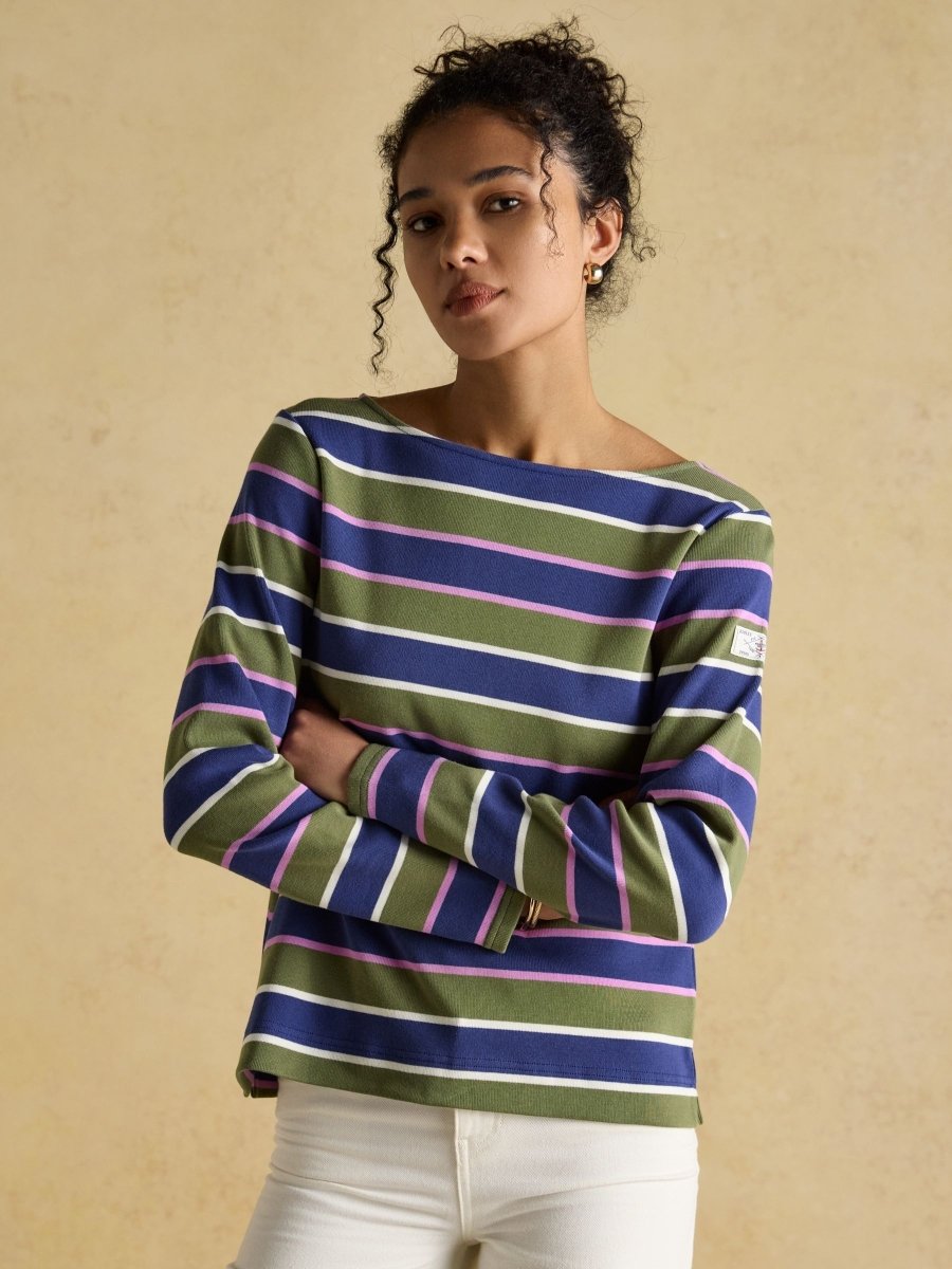 Harbour Multi Boat Neck 100% Cotton Breton Top - RUTHERFORD & Co