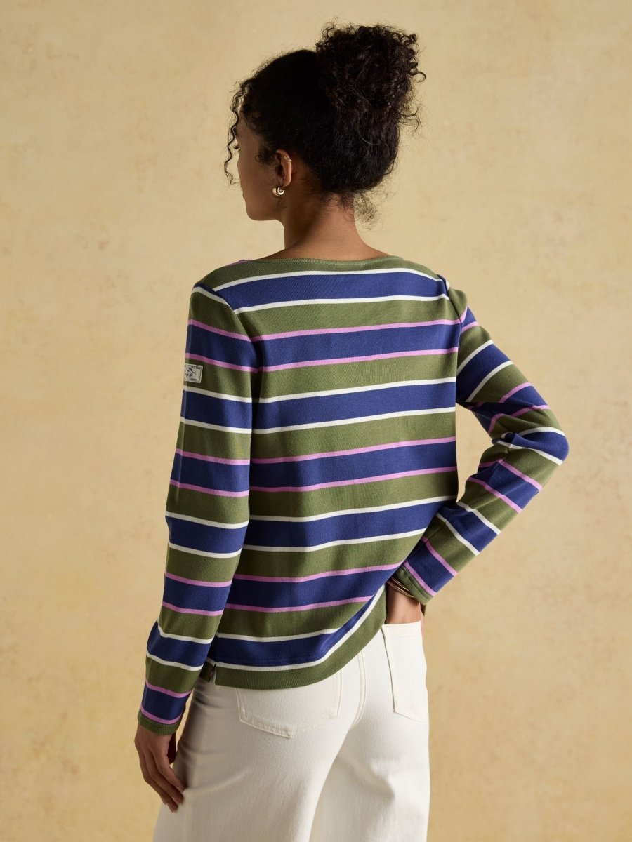 Harbour Multi Boat Neck 100% Cotton Breton Top - RUTHERFORD & Co