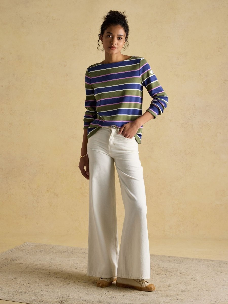 Harbour Multi Boat Neck 100% Cotton Breton Top - RUTHERFORD & Co