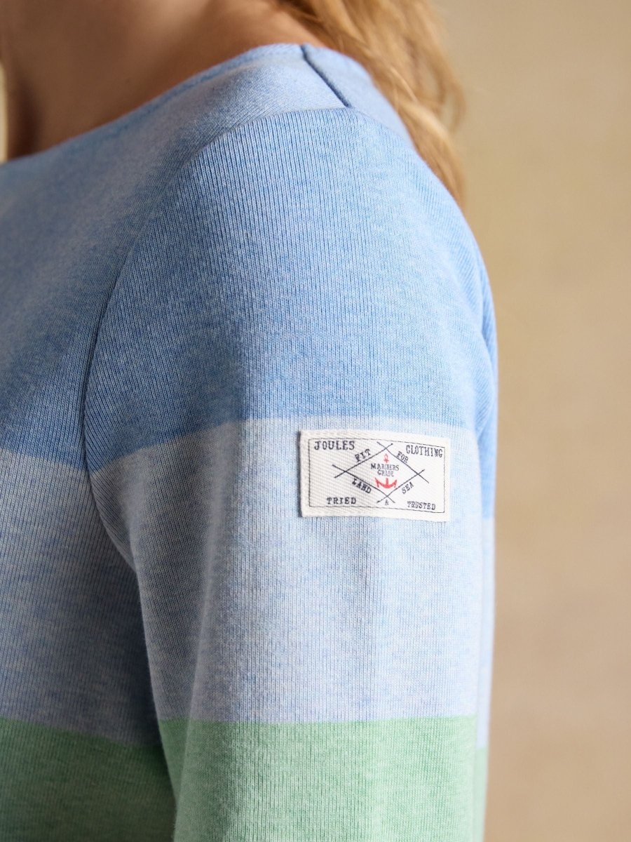 Harbour Multi Stripe Boat Neck 100% Cotton Breton Top - RUTHERFORD & Co