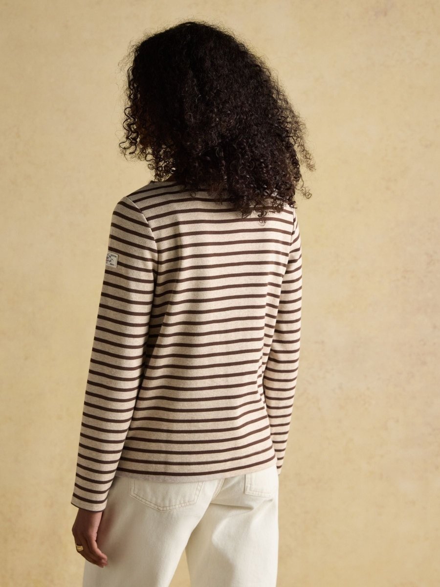 Harbour Neutral Boat Neck Breton Top - RUTHERFORD & Co