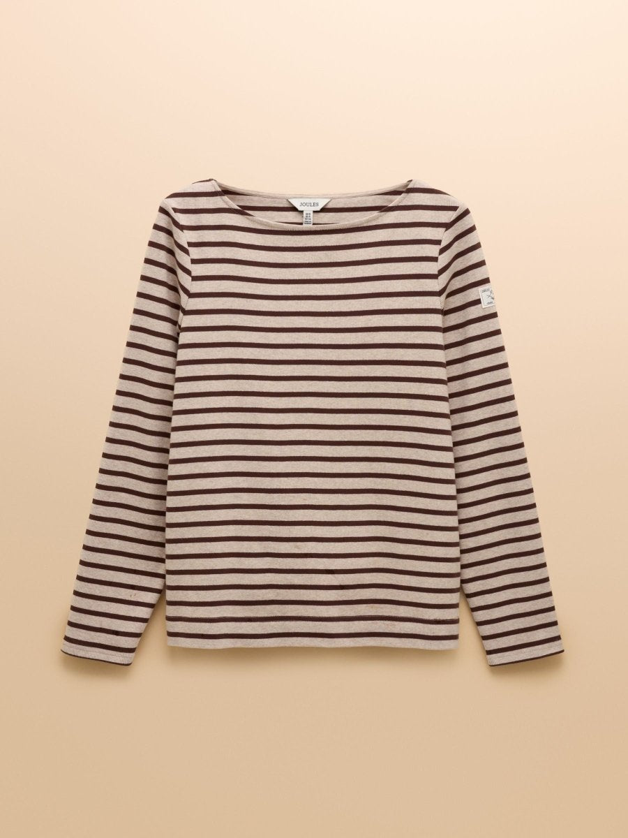 Harbour Neutral Boat Neck Breton Top - RUTHERFORD & Co