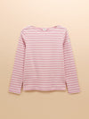 Harbour Pink Boat Neck 100% Cotton Breton Top - RUTHERFORD & Co