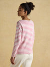 Harbour Pink Boat Neck 100% Cotton Breton Top - RUTHERFORD & Co