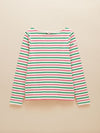 Harbour Pink & Green Striped Boat Neck Breton Top - RUTHERFORD & Co