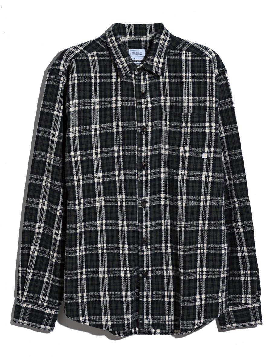 Hardaker Check Overshirt In Rosemary - RUTHERFORD & Co