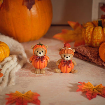 Harvest Home Resin Pumpkin Bear Ornament - RUTHERFORD & Co