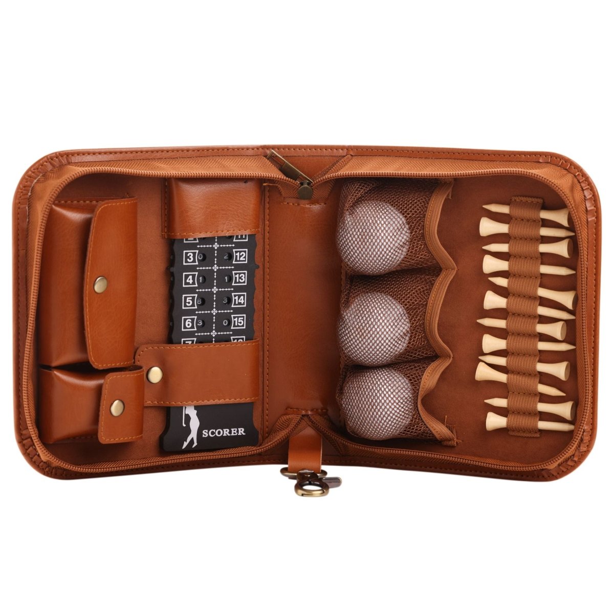 Harvey Makin Golfers Accessories Gift Set Tan - RUTHERFORD & Co