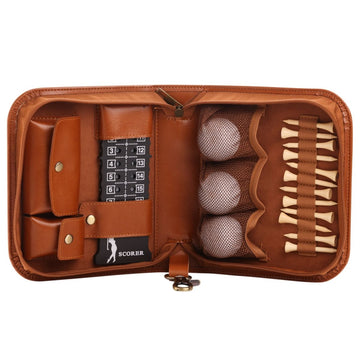 Harvey Makin Golfers Accessories Gift Set Tan - RUTHERFORD & Co