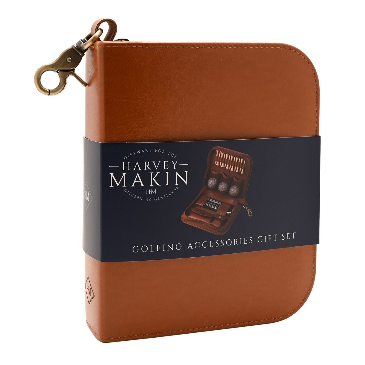 Harvey Makin Golfers Accessories Gift Set Tan - RUTHERFORD & Co