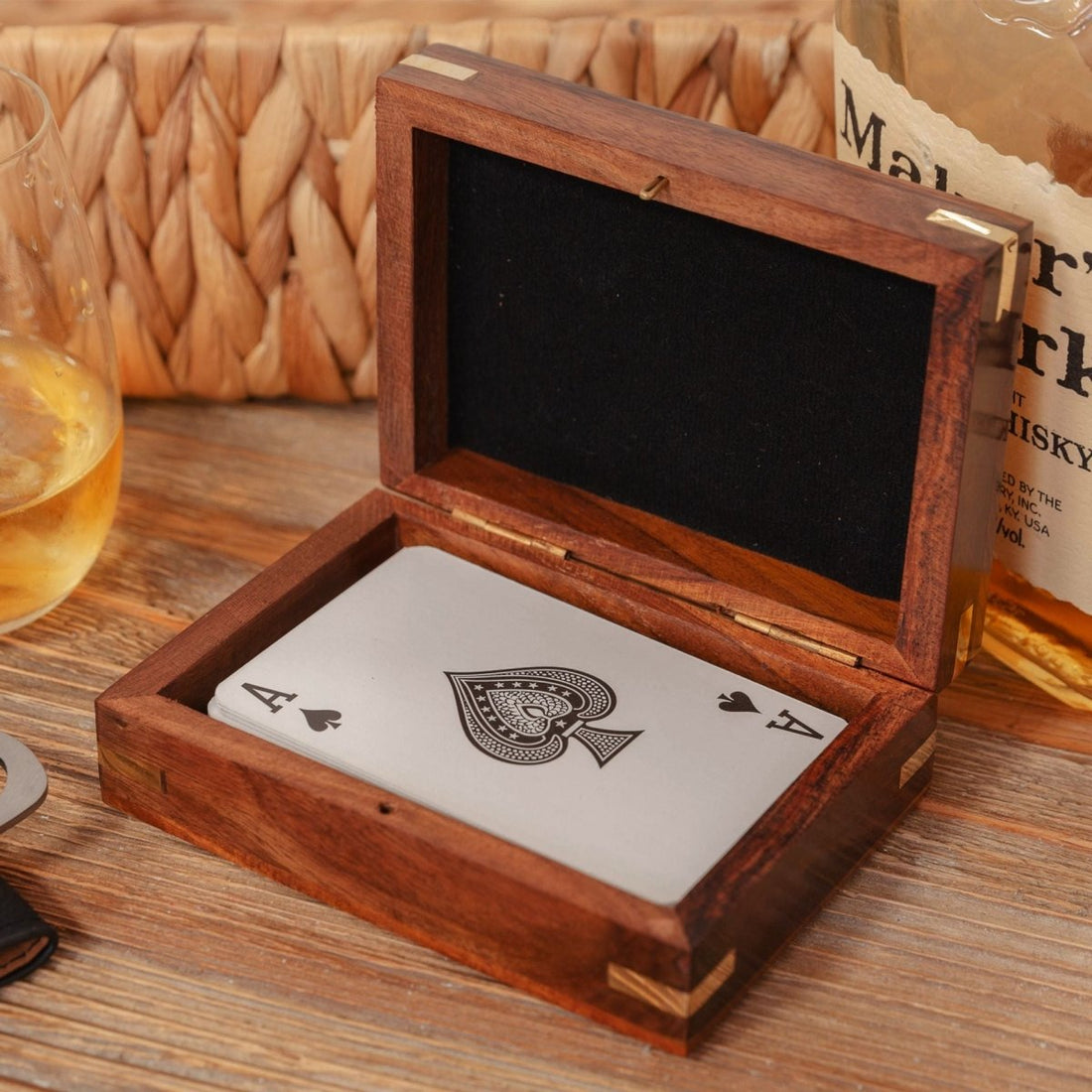 Harvey Makin Pack of Playing Cards In Wooden Box - RUTHERFORD & Co