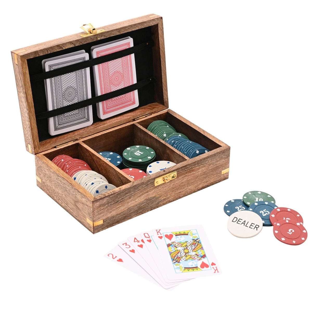 Harvey Makin Wooden Poker Set - RUTHERFORD & Co