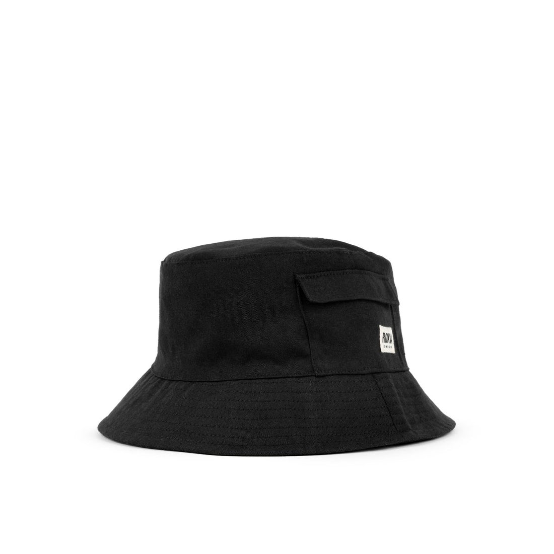 Hatfield Bucket Hat Recycled Canvas - Black - RUTHERFORD & Co
