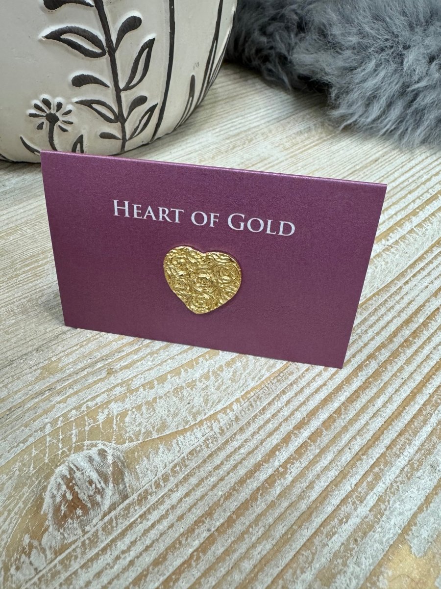 Heart Of Gold Luxe Carded Charm - RUTHERFORD & Co