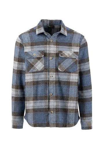 Heavy Flannel Overshirt - Air Blue - RUTHERFORD & Co