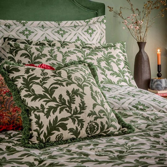 HEDERA JACQUARD CUSHION - RUTHERFORD & Co