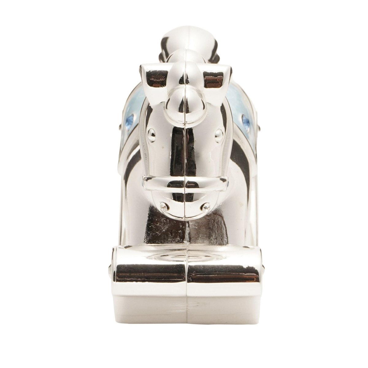Hello Baby Silverplated Rocking Horse Money Box Blue - RUTHERFORD & Co