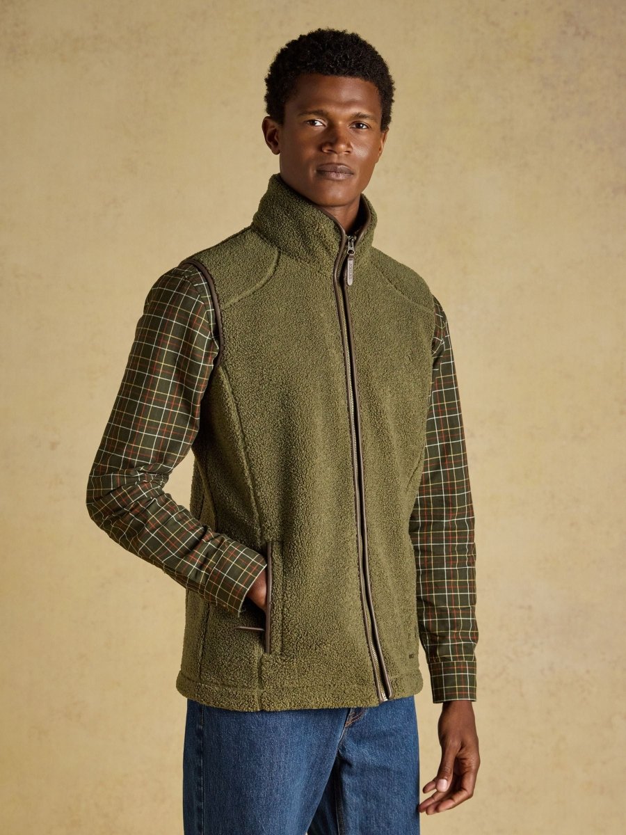Heritage Borg Gilet - Green - RUTHERFORD & Co