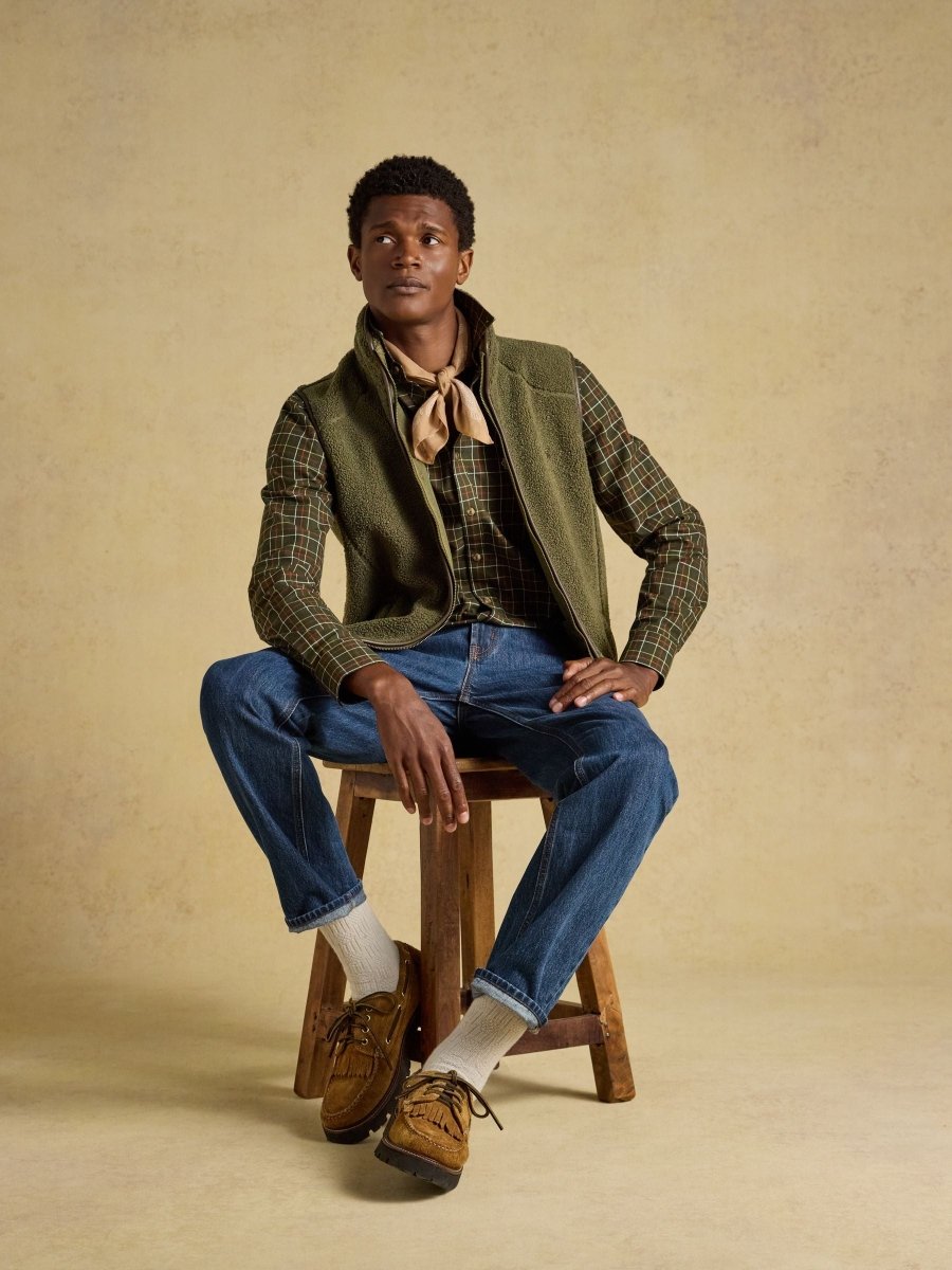 Heritage Borg Gilet - Green - RUTHERFORD & Co