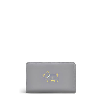 Heritage Dog Outline Cloud Burst Medium Bifold Purse - RUTHERFORD & Co
