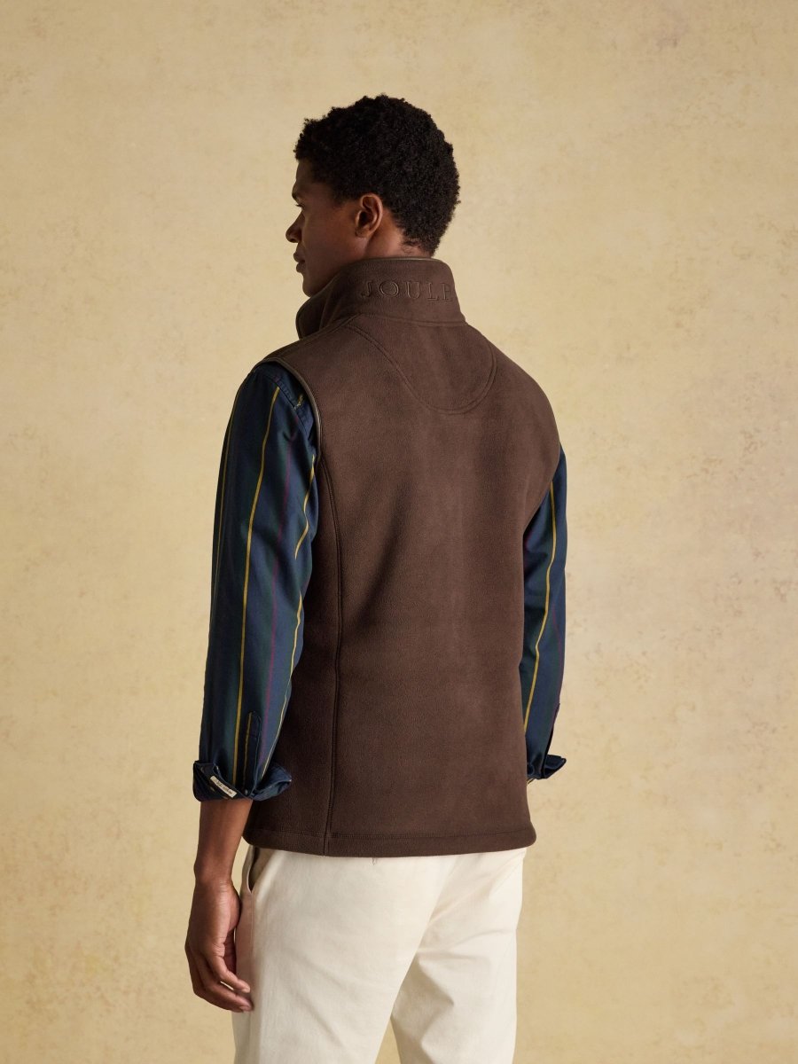 Heritage Fleece Brown Gilet - RUTHERFORD & Co