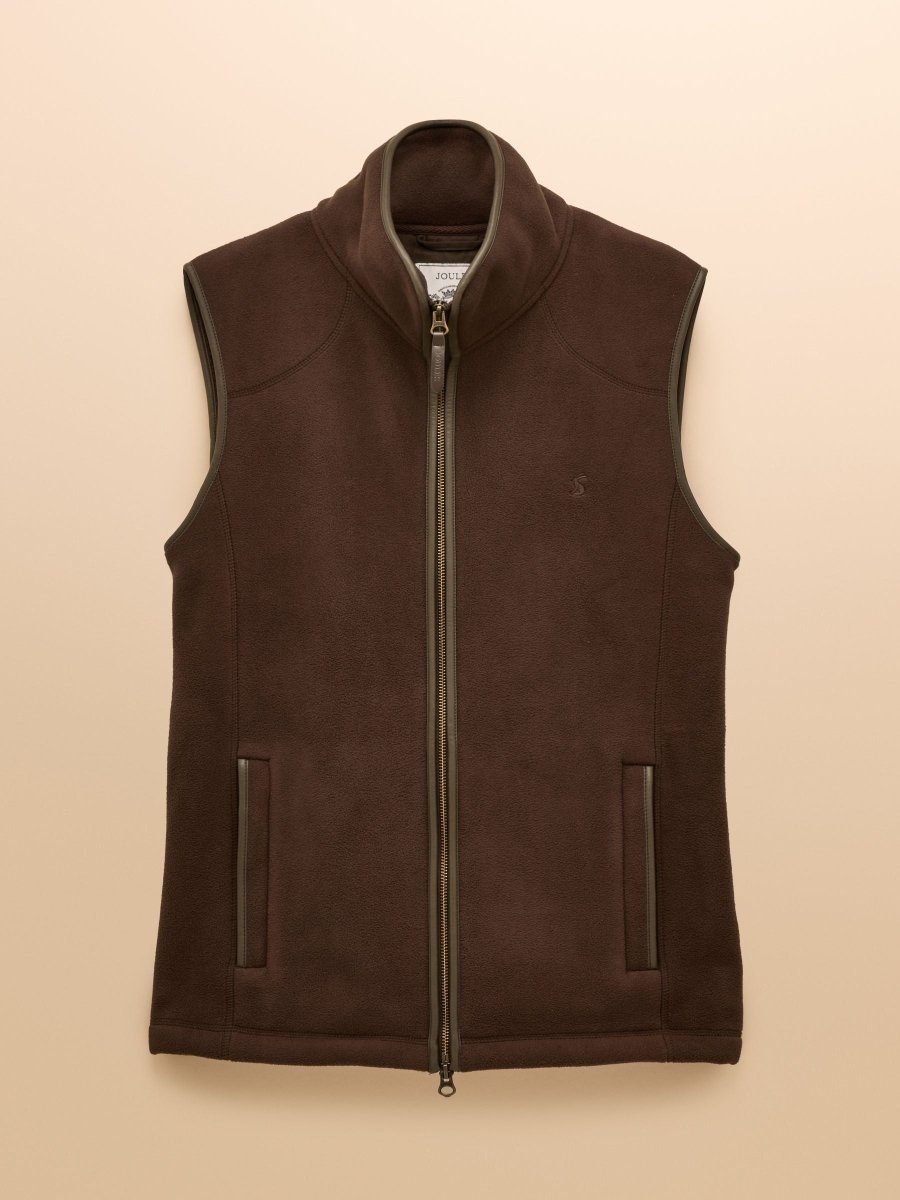 Heritage Fleece Brown Gilet - RUTHERFORD & Co