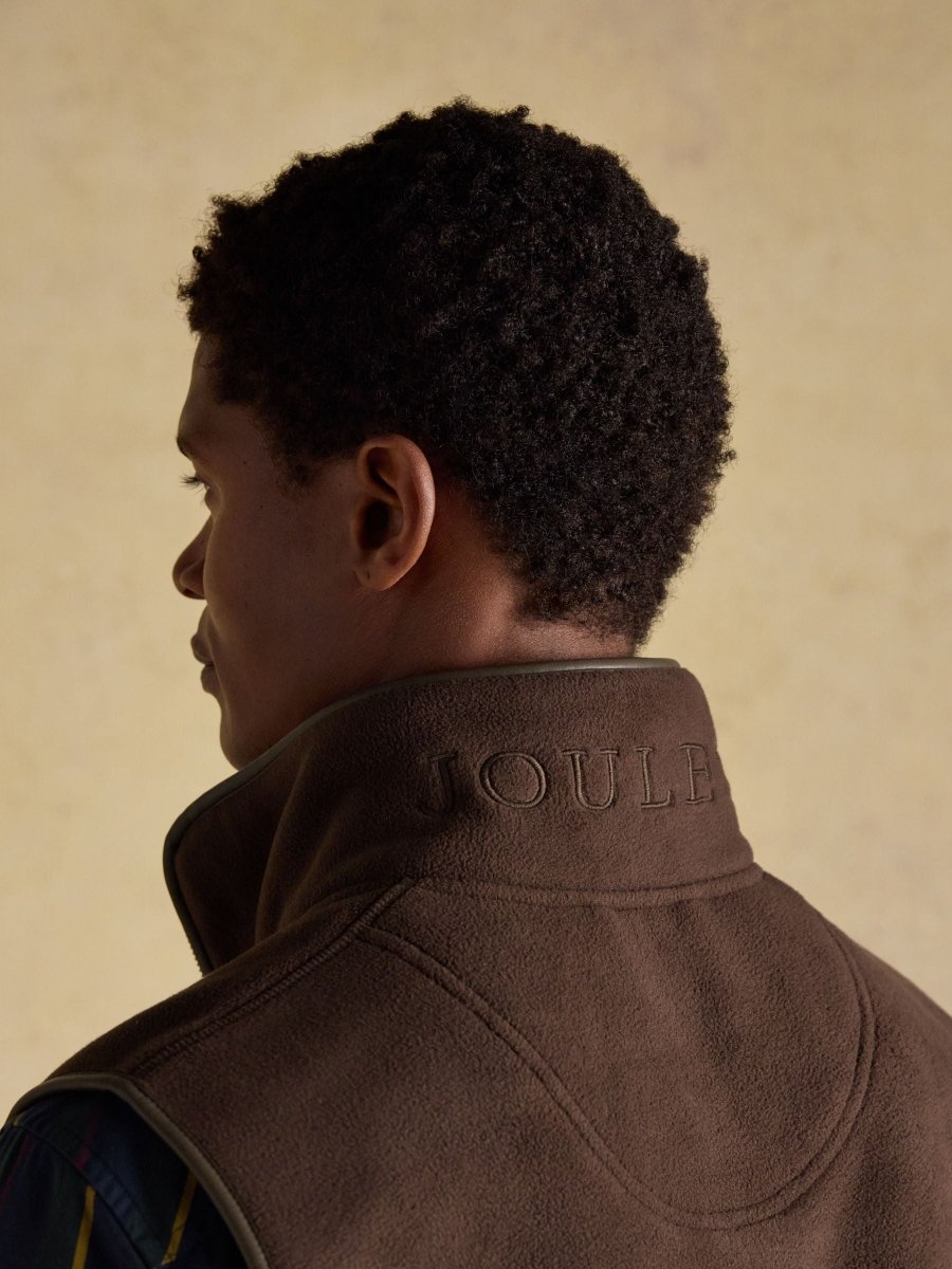 Heritage Fleece Brown Gilet - RUTHERFORD & Co