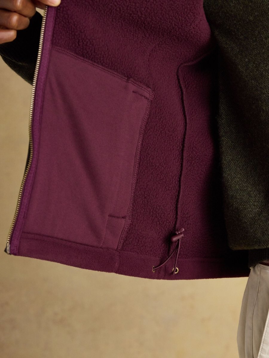 Heritage Fleece Burgundy Gilet - RUTHERFORD & Co