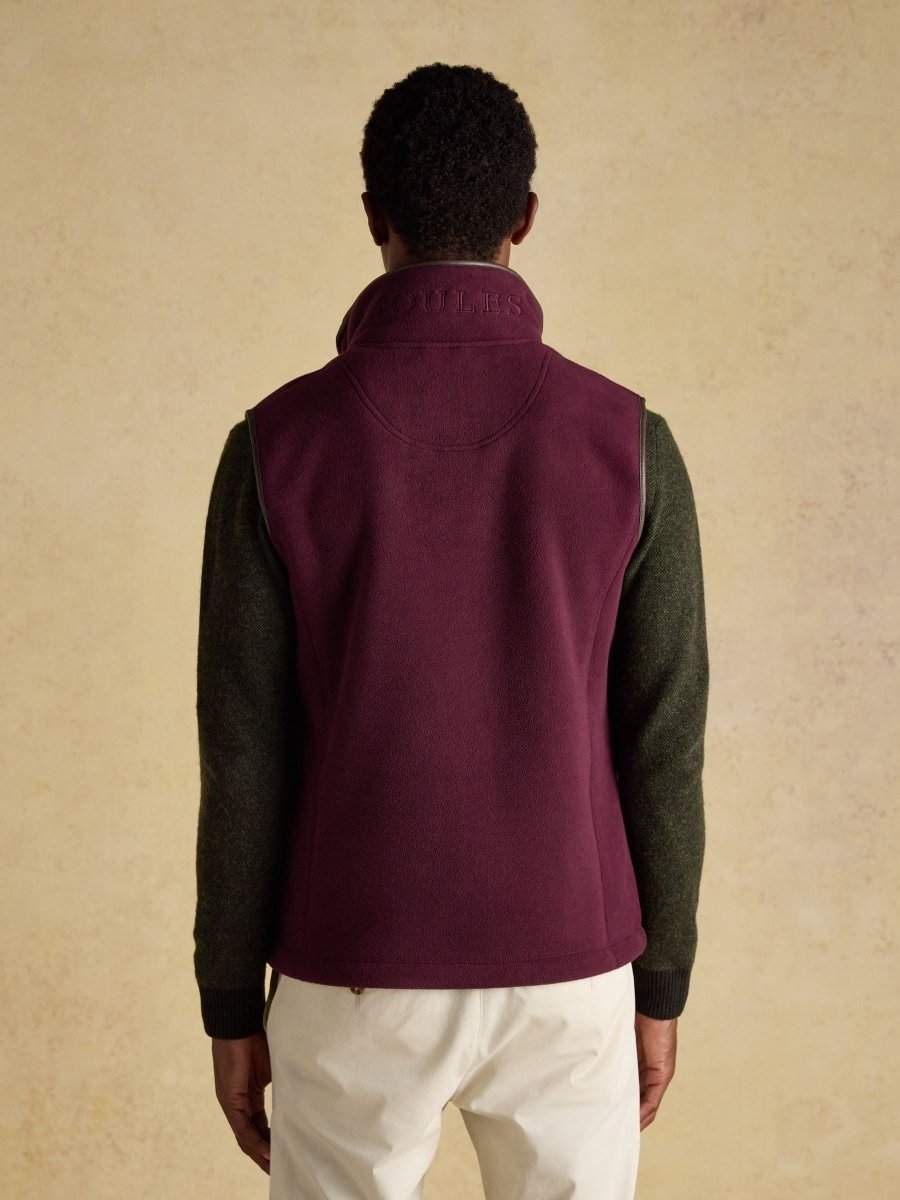 Heritage Fleece Burgundy Gilet - RUTHERFORD & Co