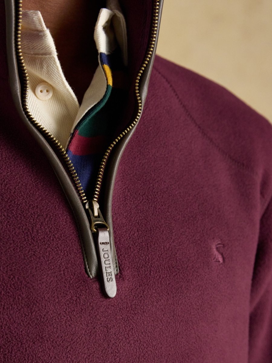 Heritage Fleece Burgundy Quarter Zip - RUTHERFORD & Co
