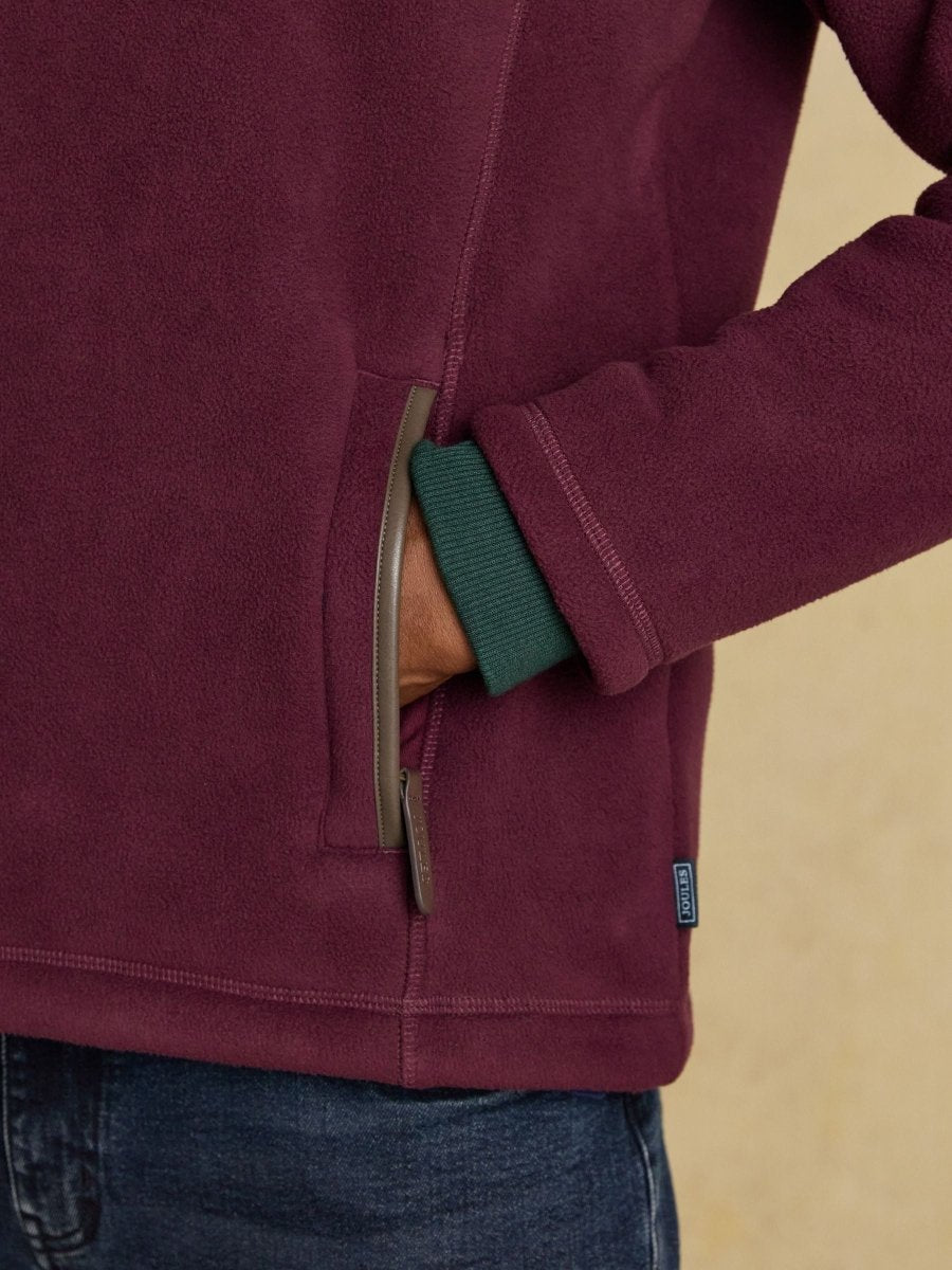 Heritage Fleece Burgundy Quarter Zip - RUTHERFORD & Co