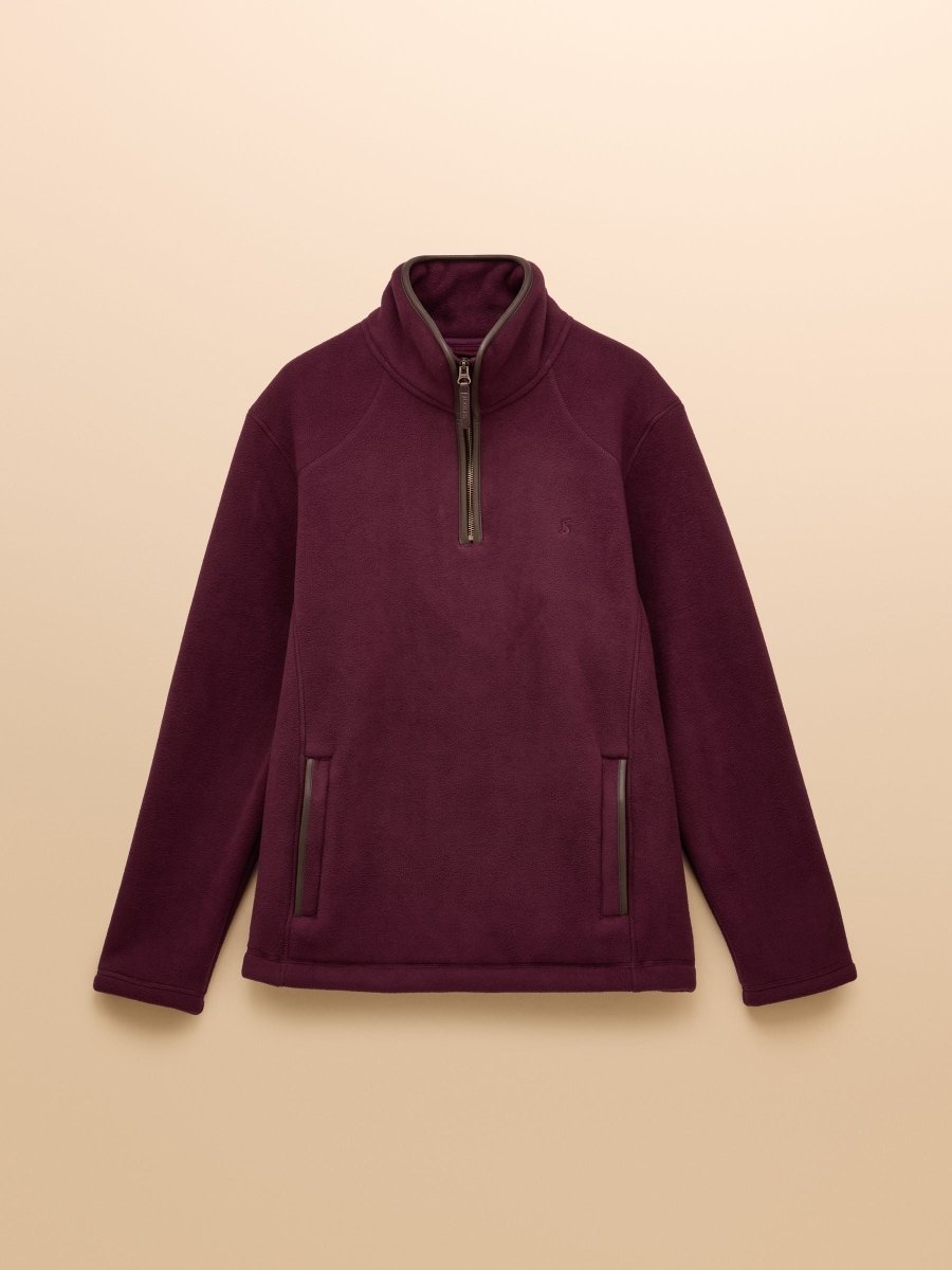 Heritage Fleece Burgundy Quarter Zip - RUTHERFORD & Co