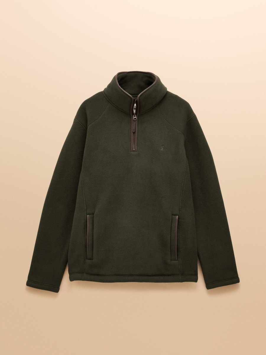 Heritage Fleece Dark Green Quarter Zip - RUTHERFORD & Co
