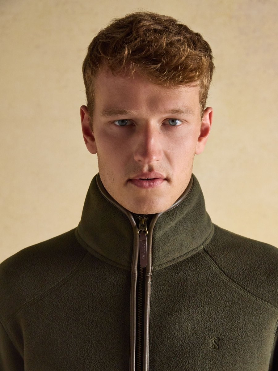Heritage Fleece Dark Green Zip Through - RUTHERFORD & Co