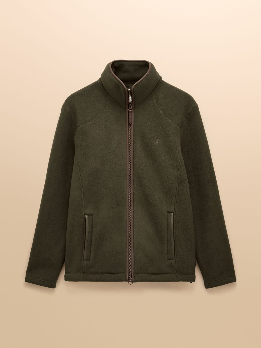 Heritage Fleece Dark Green Zip Through - RUTHERFORD & Co