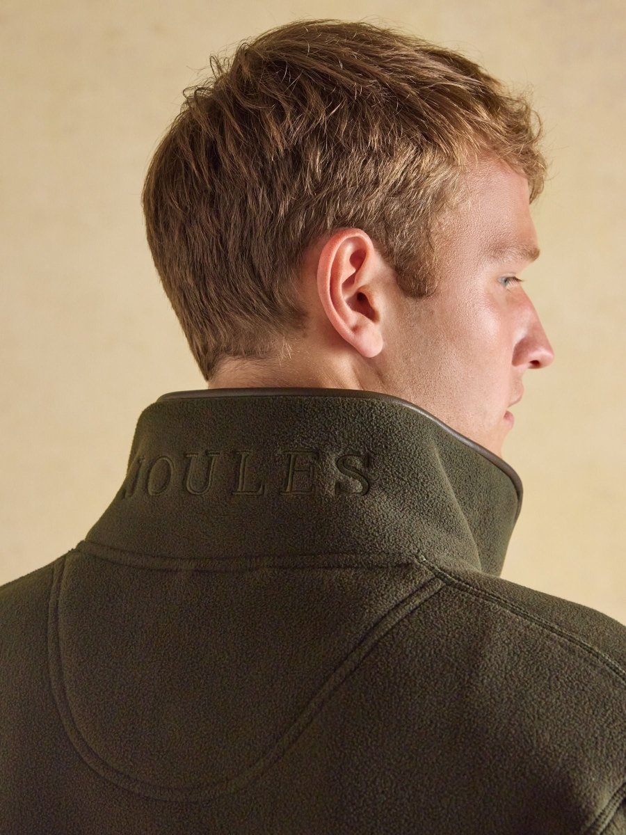 Heritage Fleece Dark Green Zip Through - RUTHERFORD & Co
