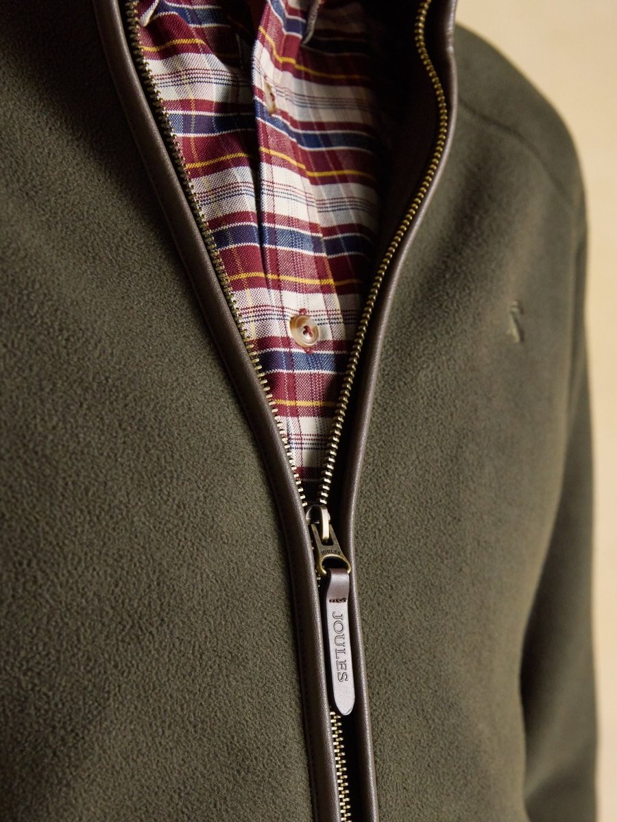 Heritage Fleece Dark Green Zip Through - RUTHERFORD & Co