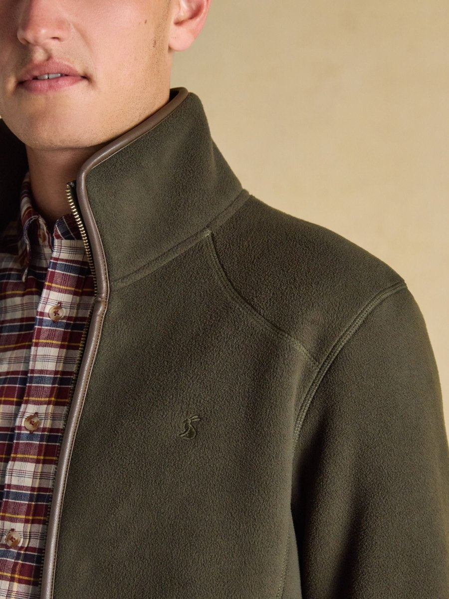 Heritage Fleece Dark Green Zip Through - RUTHERFORD & Co