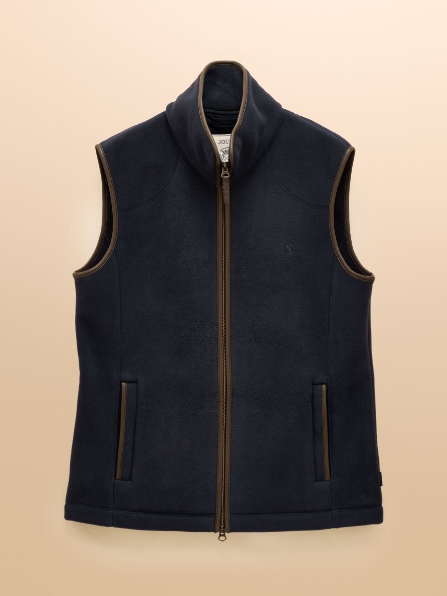 Heritage Fleece Navy Gilet - RUTHERFORD & Co