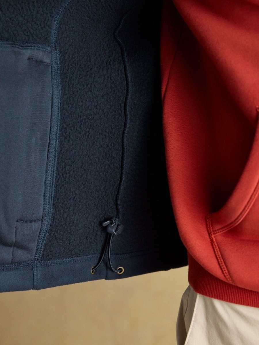 Heritage Fleece Navy Gilet - RUTHERFORD & Co
