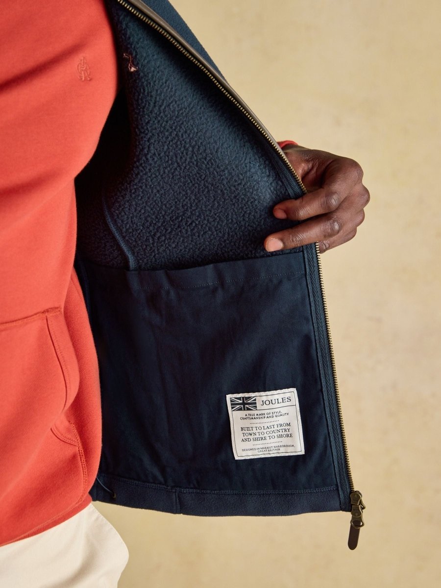 Heritage Fleece Navy Gilet - RUTHERFORD & Co