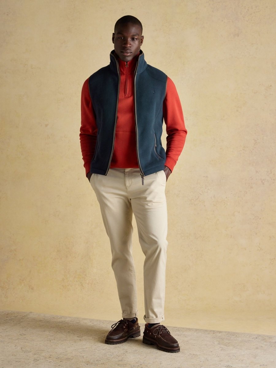 Heritage Fleece Navy Gilet - RUTHERFORD & Co