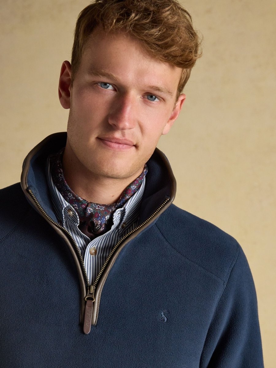 Heritage Fleece Navy Quarter Zip - RUTHERFORD & Co