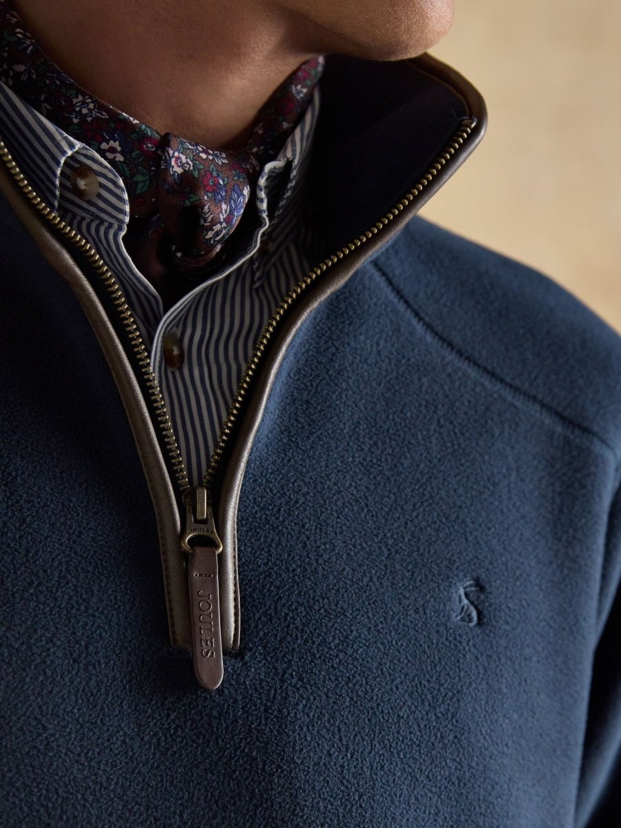 Heritage Fleece Navy Quarter Zip - RUTHERFORD & Co